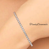 5.50ctw Round Brilliant Diamond Eternity Tennis Bracelet set in 14k Rose Gold