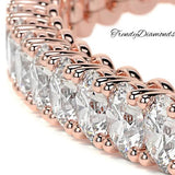 5.50ctw Round Brilliant Diamond Eternity Tennis Bracelet set in 14k Rose Gold