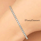 5.50ctw Round Brilliant Diamond Eternity Tennis Bracelet set in 14k Yellow Gold