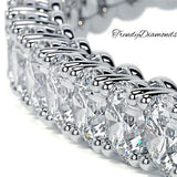 6.50ctw Round Brilliant Diamond Eternity Tennis Bracelet set in 14k White Gold