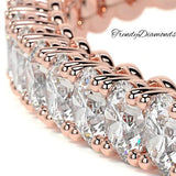 6.50ctw Round Brilliant Diamond Eternity Tennis Bracelet set in 14k Rose Gold