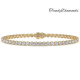 6.50ctw Round Brilliant Diamond Eternity Tennis Bracelet set in 14k Yellow Gold