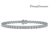 7.50ctw Round Brilliant Diamond Eternity Tennis Bracelet set in 14k White Gold