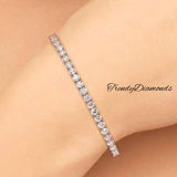 7.50ctw Round Brilliant Diamond Eternity Tennis Bracelet set in 14k Rose Gold