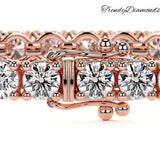 7.50ctw Round Brilliant Diamond Eternity Tennis Bracelet set in 14k Rose Gold