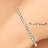 7.50ctw Round Brilliant Diamond Eternity Tennis Bracelet set in 14k Yellow Gold