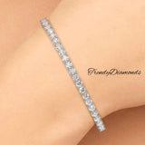 8.50ctw Round Brilliant Diamond Eternity Tennis Bracelet set in 14k White Gold