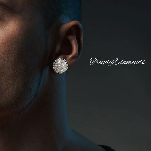 2.34ctw Diamonds Cluster Stud Earrings 14k Yellow Gold