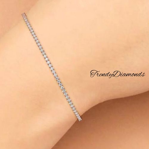 1.80ctw Round Brilliant Diamond Eternity Tennis Bracelet set in 14k Rose Gold