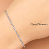 2.50ctw Round Brilliant Diamond Eternity Tennis Bracelet set in 14k Rose Gold