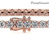 2.50ctw Round Brilliant Diamond Eternity Tennis Bracelet set in 14k Rose Gold