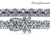 3.25ctw Round Brilliant Diamond Eternity Tennis Bracelet set in 14k White Gold