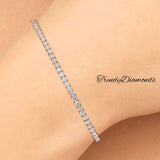 3.25ctw Round Brilliant Diamond Eternity Tennis Bracelet set in 14k Rose Gold