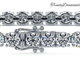 4.25ctw Round Brilliant Diamond Eternity Tennis Bracelet set in 14k White Gold