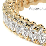 4.25ctw Round Brilliant Diamond Eternity Tennis Bracelet set in 14k Yellow Gold