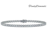 5.50ctw Round Brilliant Diamond Eternity Tennis Bracelet set in 14k White Gold