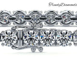 5.50ctw Round Brilliant Diamond Eternity Tennis Bracelet set in 14k White Gold