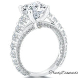 5.29 Carat G-SI1 Certified Natural Round Diamond Engagement Ring 18k White Gold