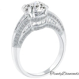 3.29 Carat I-VS2 EGL Certified Round Diamond Engagement Ring 18k White Gold