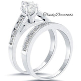 3.08 Ct. G-VS2 Marquise Cut Diamond Engagement Ring & Wedding Band Set PLATINUM